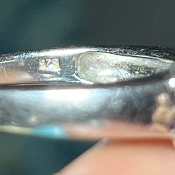 Vintage Sterling Silver Genuine  Pearl CZ Ring size 6.5 - Picture 9 of 10